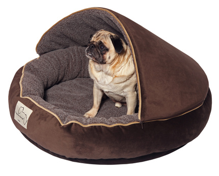 hooded nest dog bed
